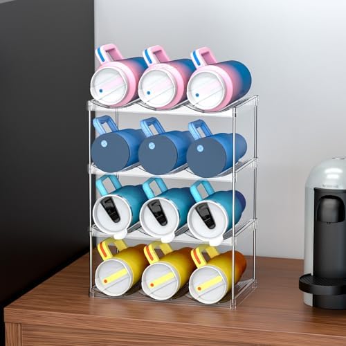 Yieach 4 Tier Stackable Water Bottle Organizer