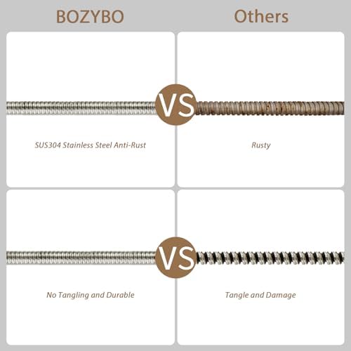 BOZYBO 71 Inch Stainless Steel Shower Hose 1