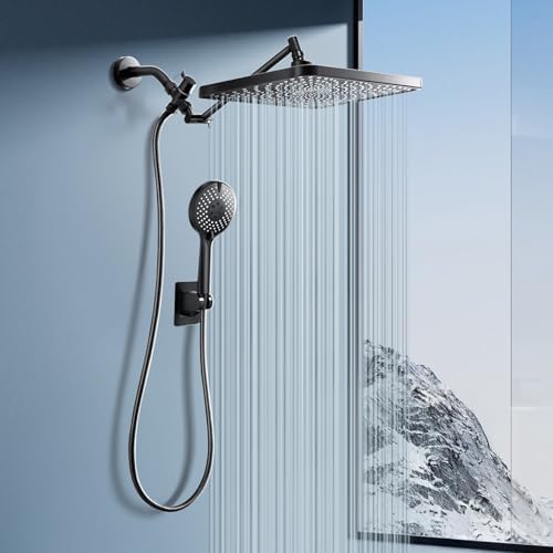 Jafeton 122 Rain Shower Head with Handheld Combo 1