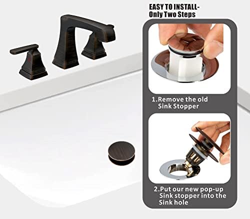 Artiwell Universal Bathroom Sink Drain Stopper with Hair Catcher