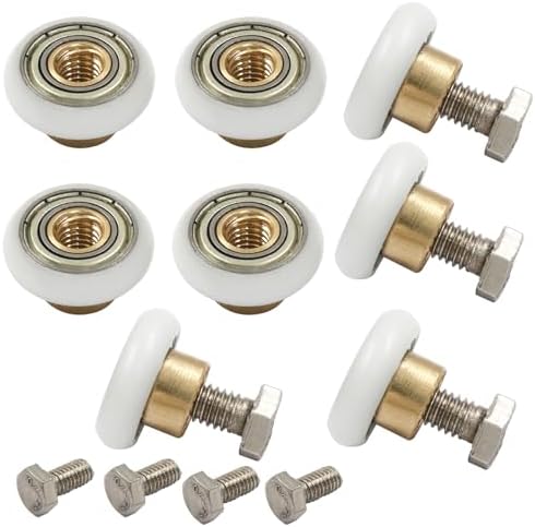 8 Pcs 20mm Shower Door Wheels Rollers Runners with Box