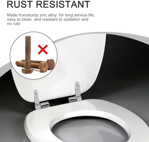 CRIDENG Toilet Lid Hinge Set with Soft Close Mechanism