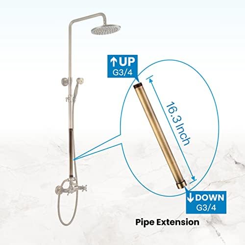 gotonovo G34 Shower Extension Tube 16 Inch 1