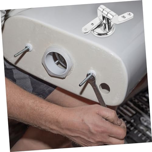 Homoyoyo Durable Toilet Seat Hinge Replacement - Heavy-Duty Stainless Steel Hinge with Screws