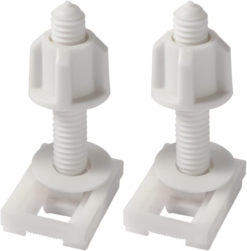 Wentoenapp 2Pcs Toilet Seat Screws Nuts with Washers Kit