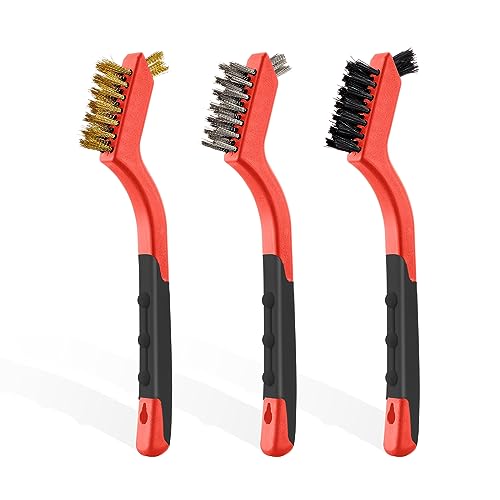 MAXMAN 3-Piece Wire Brush Set for Rust and Cleaning