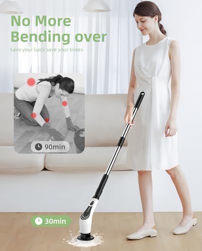 Lxlu Electric Spin Scrubber with 8 Brush Heads