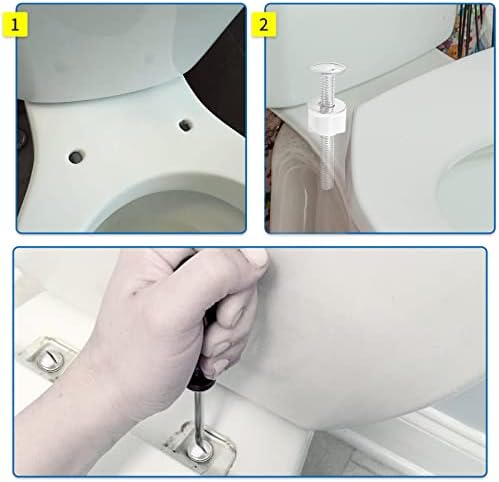 2pcs Universal Silver Toilet Seat Bolt Set
