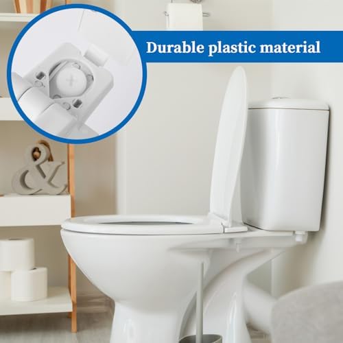 White Plastic Toilet Seat Hinge Replacement Set