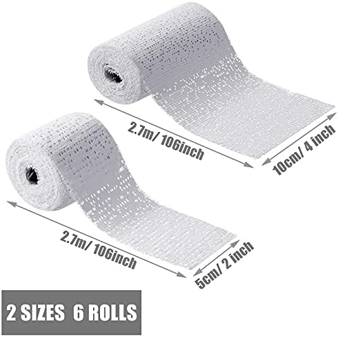 Nuanchu 6 Rolls Plaster Cloth Gauze Bandage for Casting