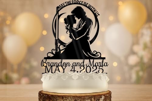 Star Wars Jedi Wedding Cake Topper Personalized