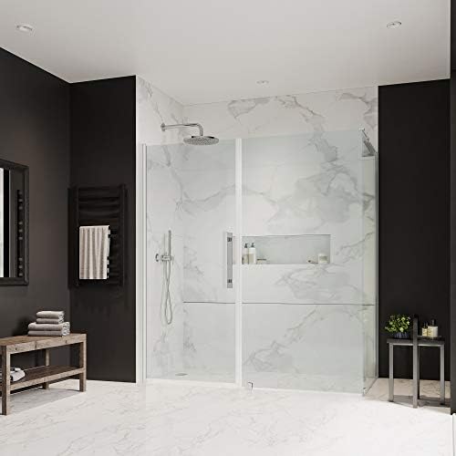 OVE Decors Satin Nickel Frameless Shower Door 58x29