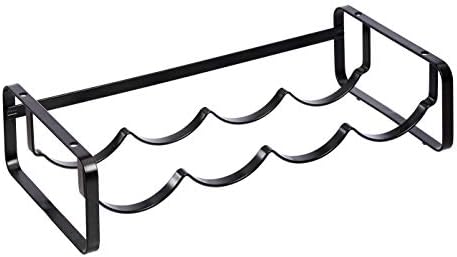 Amazon Basics 4-Bottle Metal Wine Rack - Black