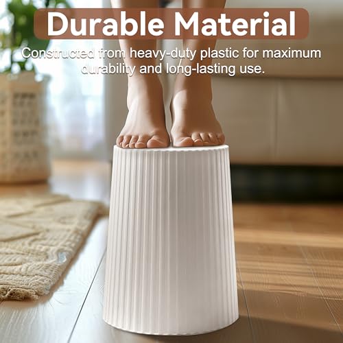 Soddeph 25 Gallon Trash Can with Durable Plastic Construction and Lidless Design
