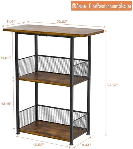 Eyteenokk 3 Tier Freestanding Whiskey Rack with T-Shape Countertop