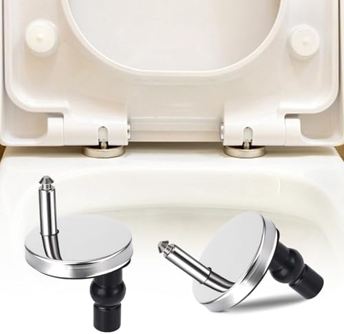 HINZIC 2Pcs Universal Toilet Seat Hinge Replacement Kit 6mm