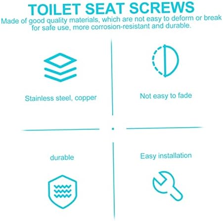 Universal 4 Pcs Toilet Seat Bolts Screws Accessories