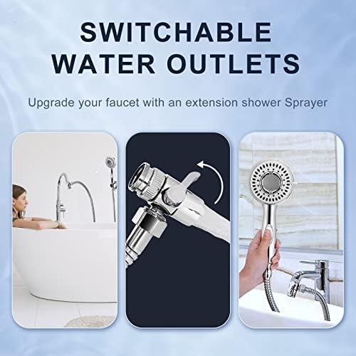 JIEYUMJ Shower Head Set with 9 Adapters 79 Hose 4 Spray Modes