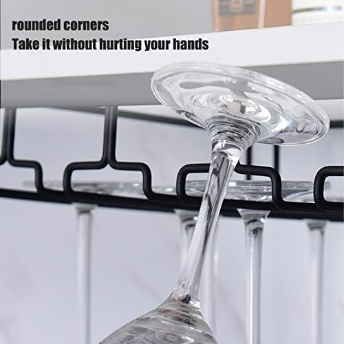 HURRISE Space-Saving Wine Glass Holder with 3 Rails