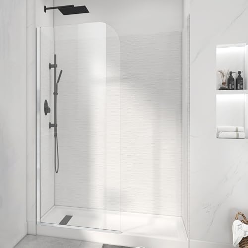 Glass Shower Door Screen 34x78 Silver 516 Clear Tempered