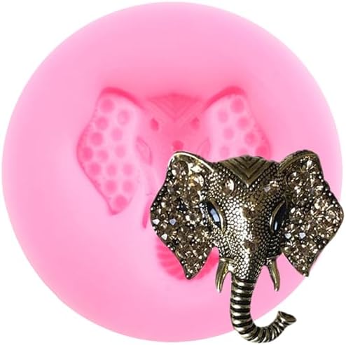 Elephant Head Silicone Fondant Mold for Cake Decoration