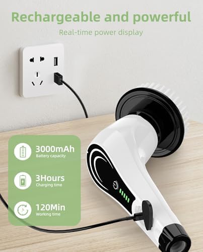 Lxlu Electric Spin Scrubber with 8 Brush Heads