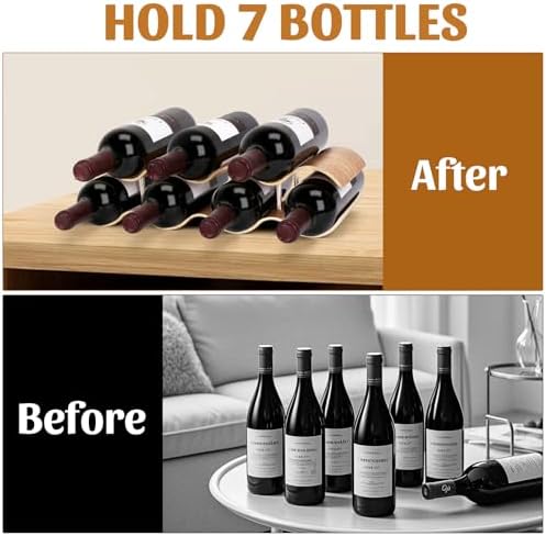 VAlinks 2 Tier 7 Bottle Wave Willow Wine Rack