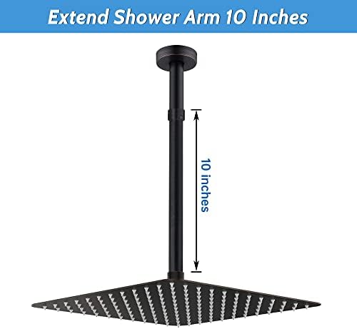 G-Promise 10 Inches Shower Head Extension Arm Oil Rubbed Bronze 1