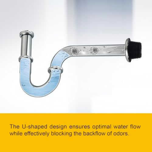 AMeoMerk Chrome P-Trap Sink Stopper Drain Kit