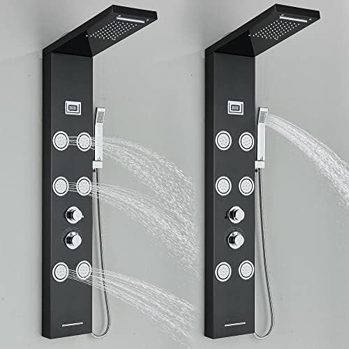 Gougeltd Stainless Steel Shower Panel Tower System with Massage Jets 1