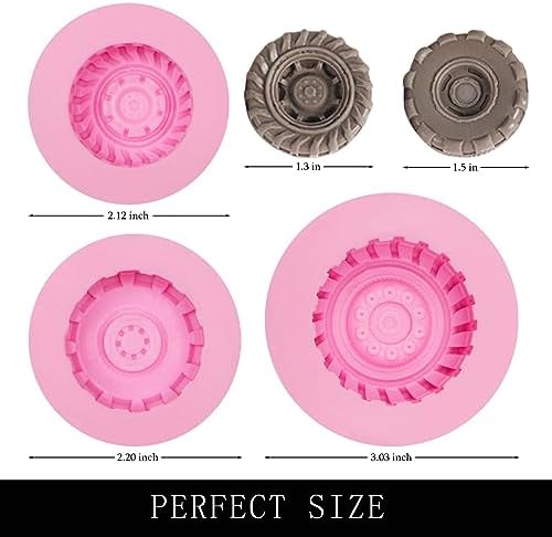 Muyulin 3D Tire Silicone Fondant Molds Set of 3