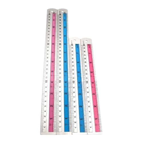 RGYBAO Metal Straight Edge Ruler - Double Side Metric