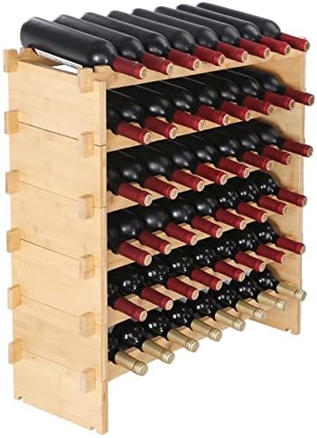 VEVOR 6-Tier Bamboo Wine Rack for 48 Bottles