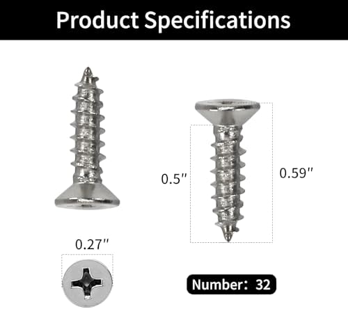 32 Pcs M4 x 16mm Toilet Hinges Kit - Heavy Duty Durable