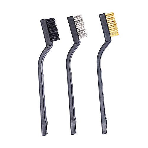 3Pcs Mini Wire Brush Set for Cleaning and Rust Removal