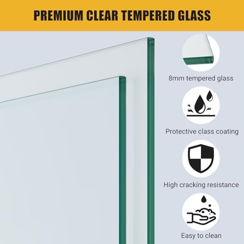GarveeHome Frameless Shower Door with Tempered Glass