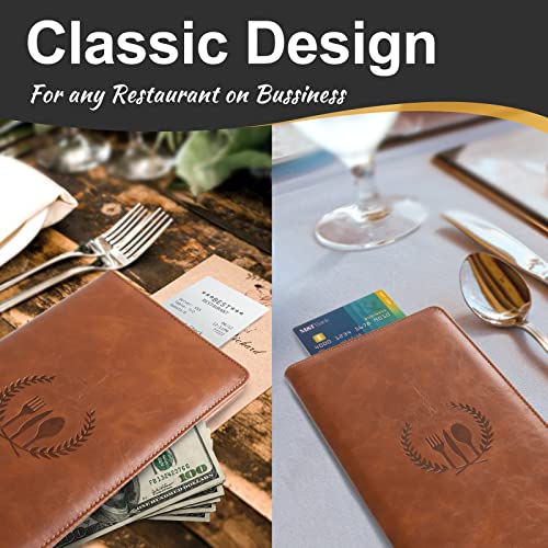 CoBak Check Presenters for Restaurants 20 Pack Brown