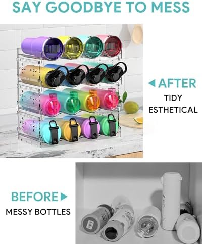 4 Tier Water Bottle Organizer for 16 Bottles