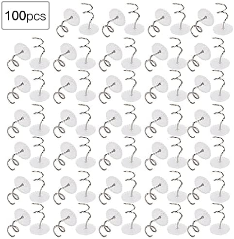 100 PCS Twist Pins with Clear Heads for Upholstery