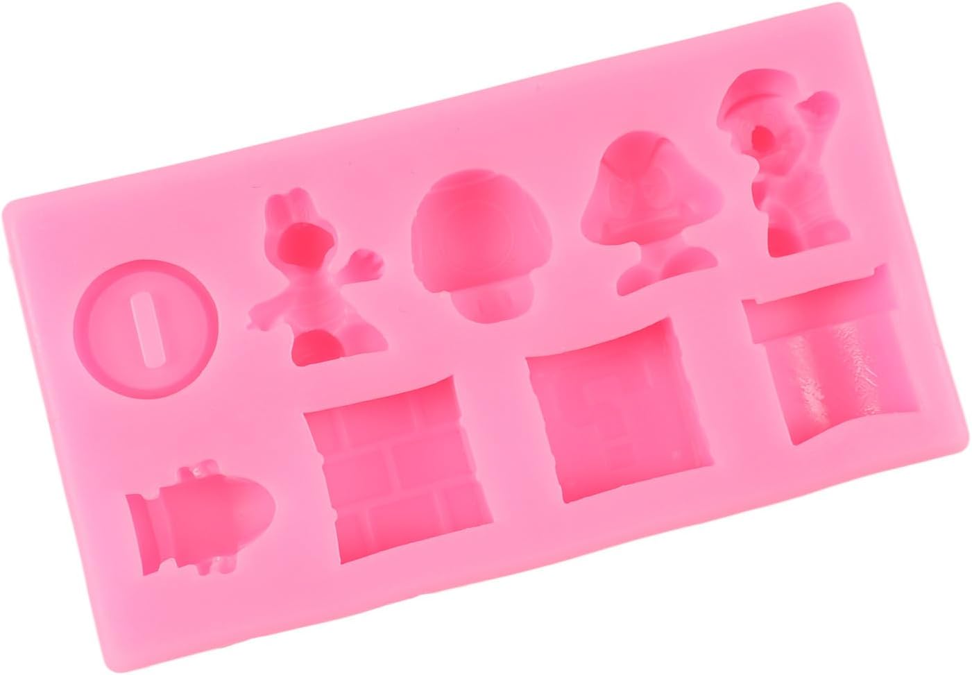 9 Hole Yoshi Icon Square Brick Dragon Mushroom Gold Coin Silicone Molds