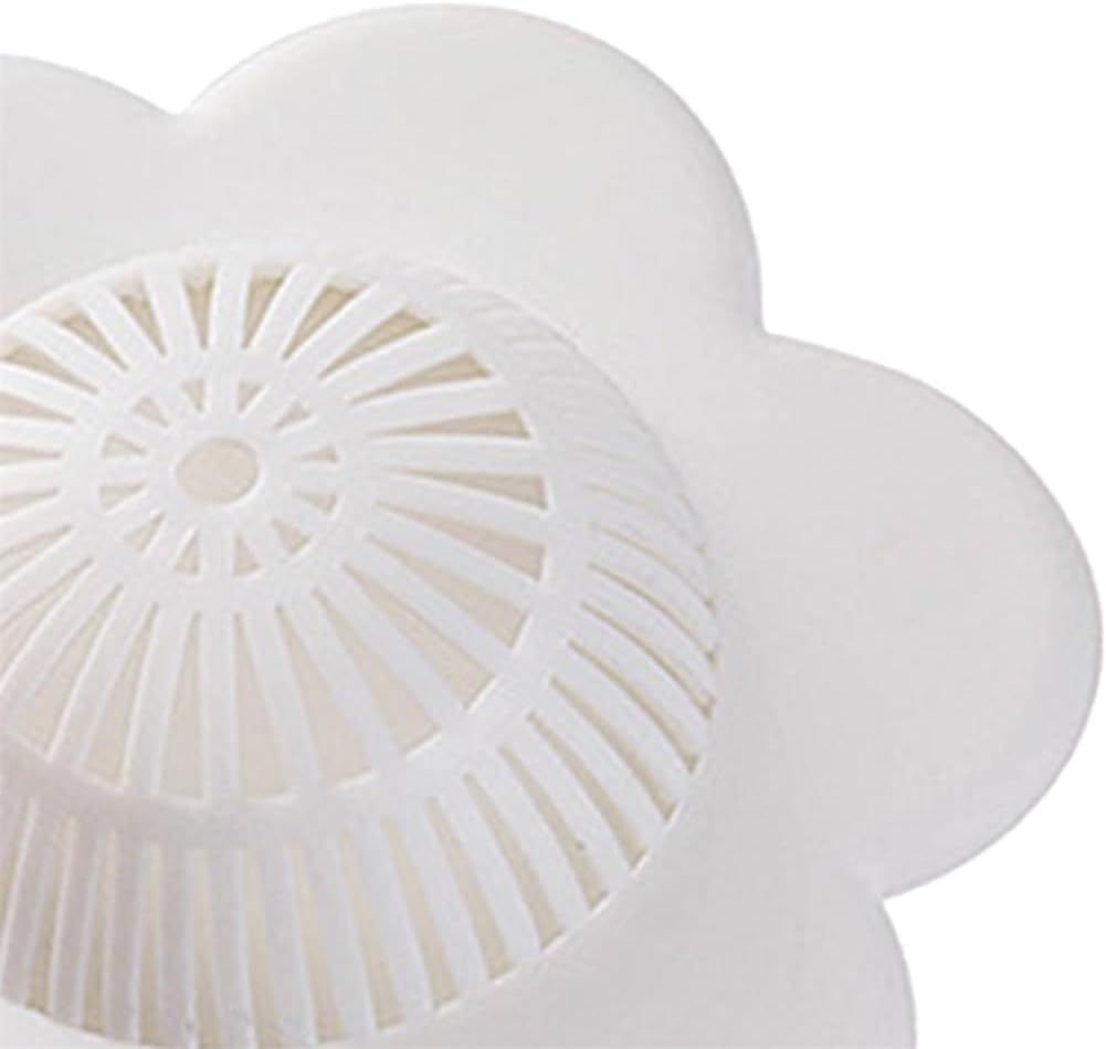 WELANGBN Hair Catcher Shower Drain Cover with Suction Cups White