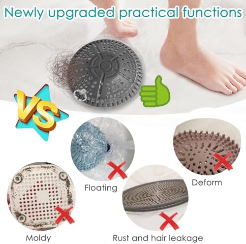 Shower Hair Catcher 2 Pack 55in Large Silicone Drain Strainer