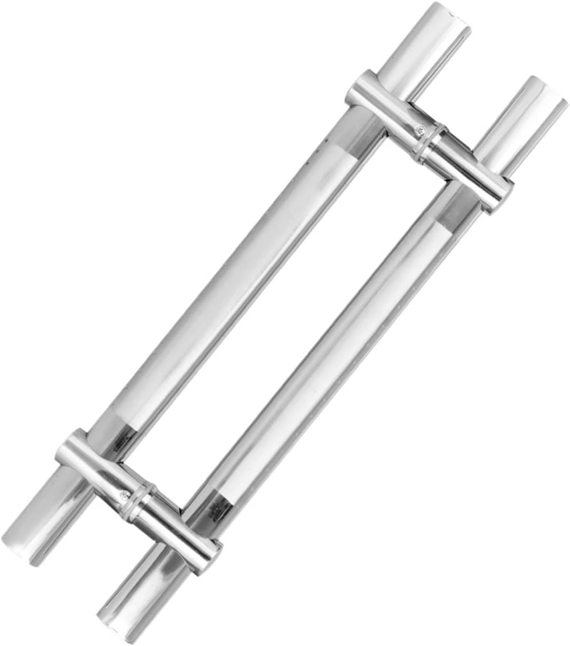 DAMSLY Adjustable Silver Glass Door Handle Set 600mm