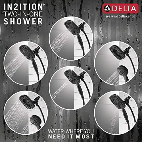 Delta 4-Spray In2ition Dual Shower Head with Handheld Matte Black