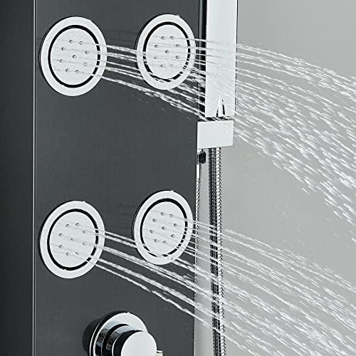 Gougeltd Stainless Steel Shower Panel Tower System with Massage Jets 1