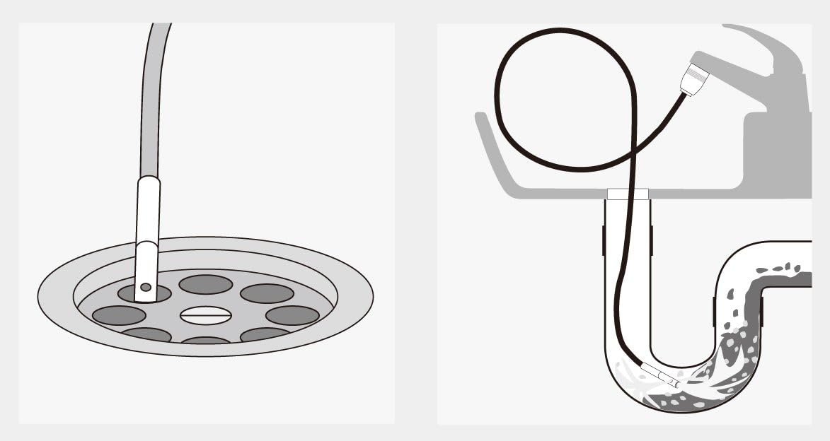 FITOOL 10ft Drain Cleaner with Brass Fittings