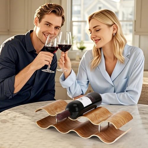 VAlinks 2 Tier 7 Bottle Wave Willow Wine Rack