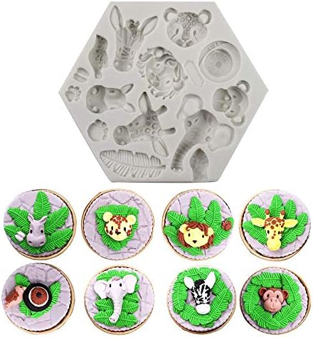 Fewo Forest Animals Fondant Cake Molds Set