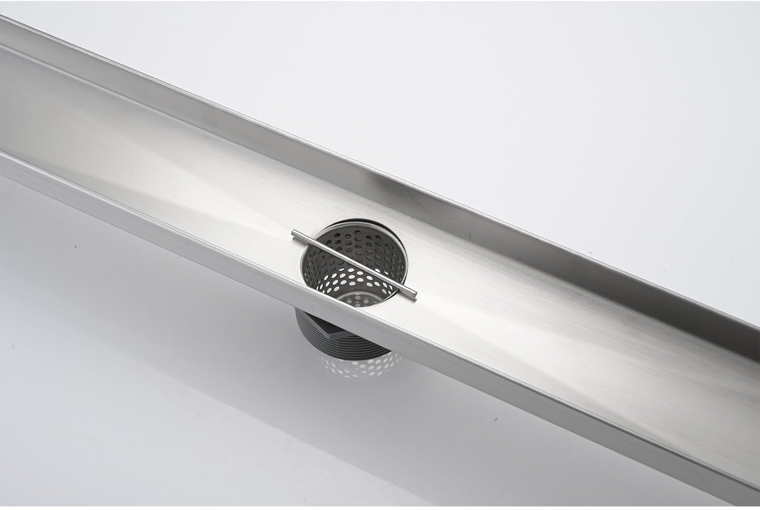 AGANS 32-inch Linear Shower Drain with Hair Strainer and Leveling Feet