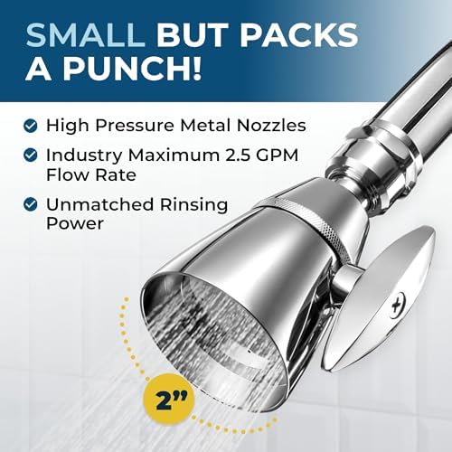 HammerHead Showers High Pressure Fixed Shower Head - All Metal 25 GPM